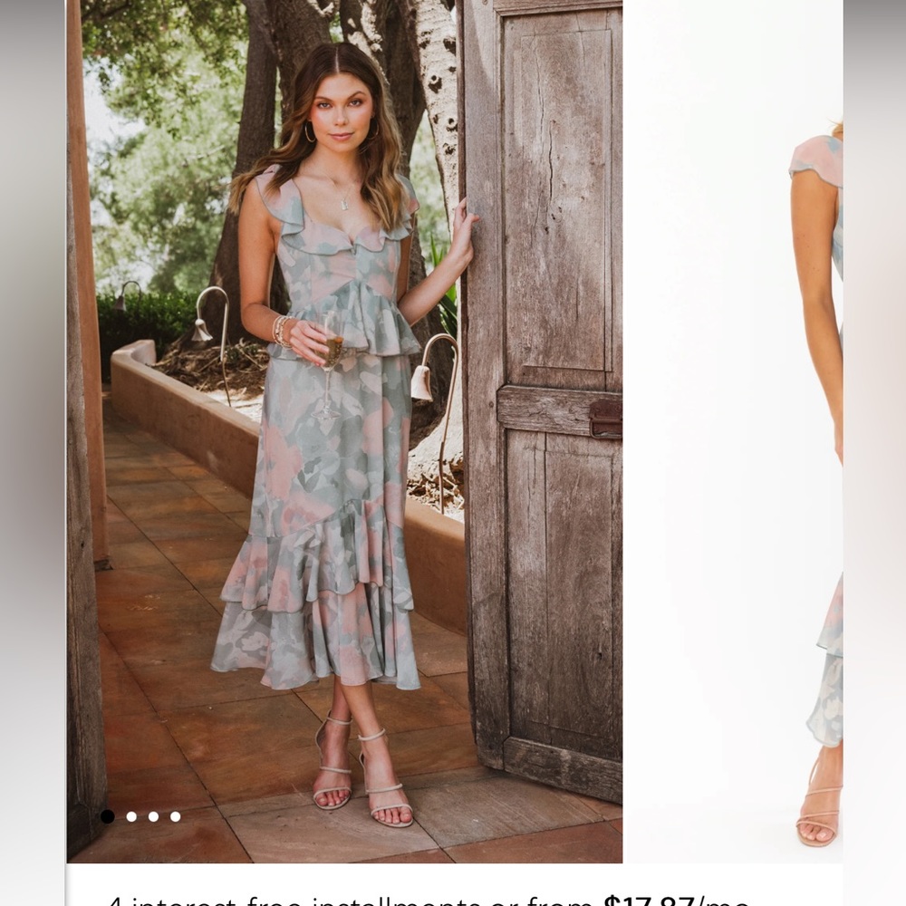Show me your mumu ruffle floral dress